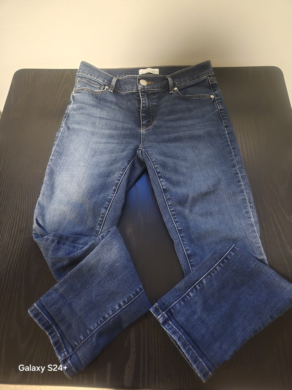 LOFT Women's Straight Leg Jeans in Medium Blue Wash